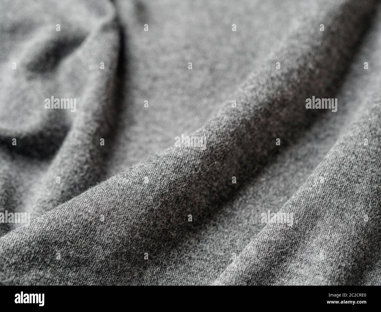 Gray cotton jersey fabric texture Stock Photo