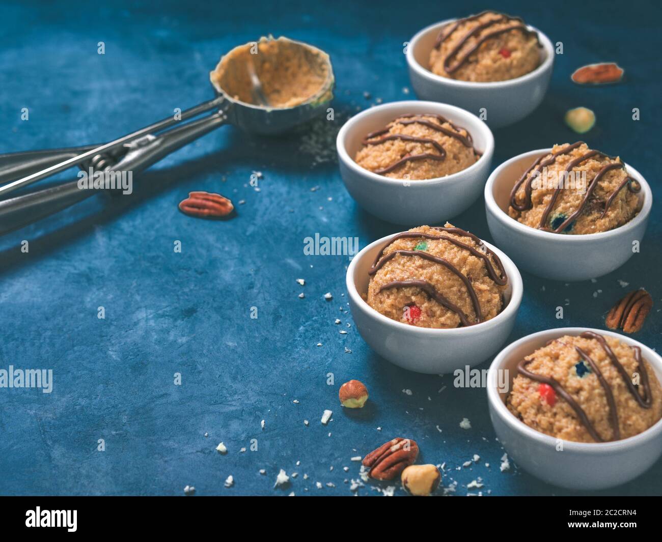 eatable raw monster cookie dough Stock Photo