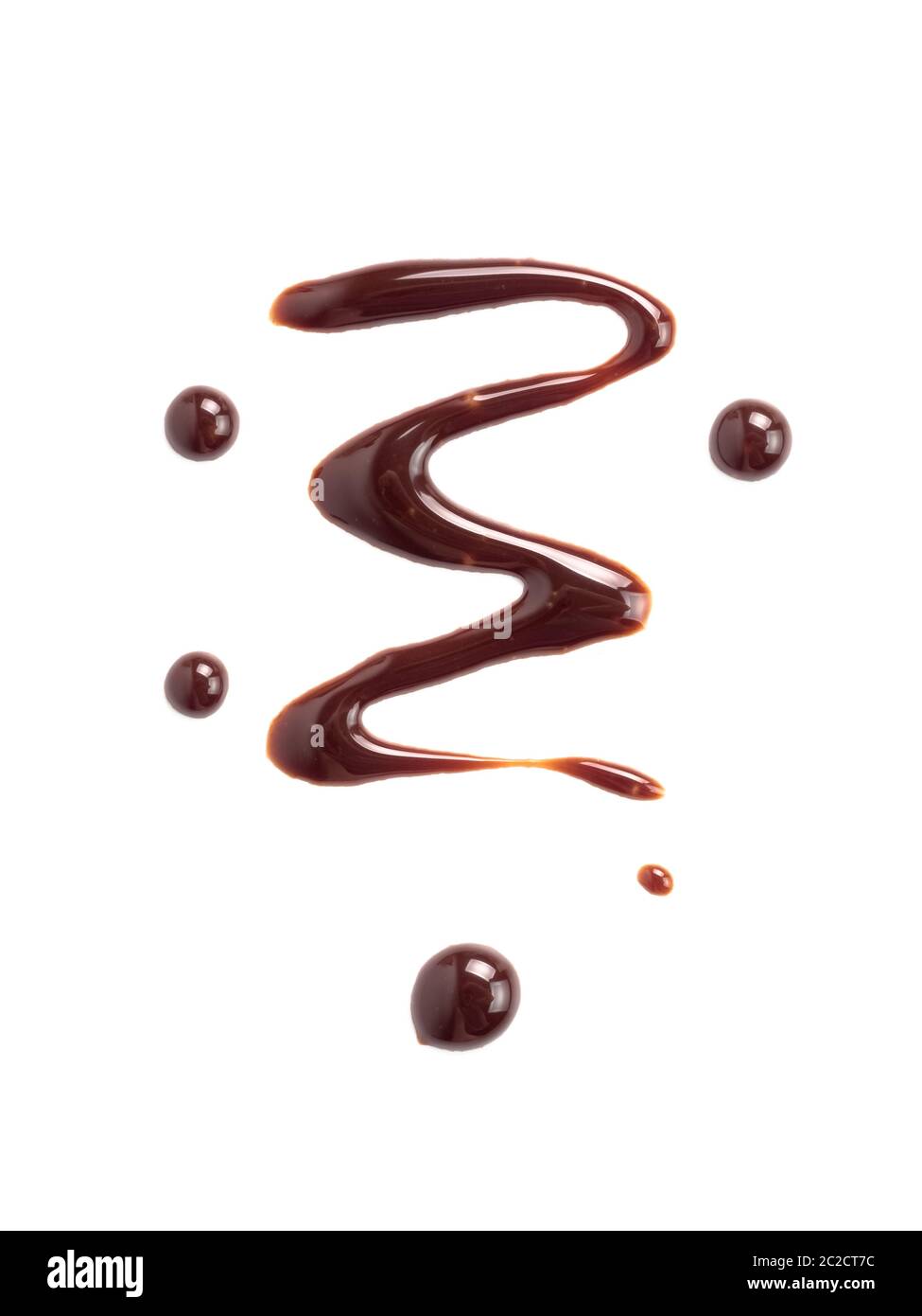 Chocolate sauce isolated on white background Stock Photo
