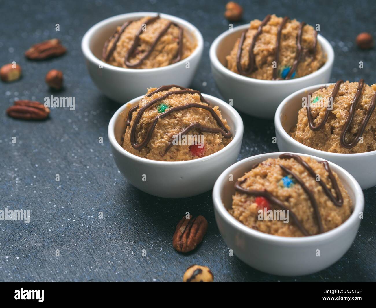 eatable raw monster cookie dough Stock Photo