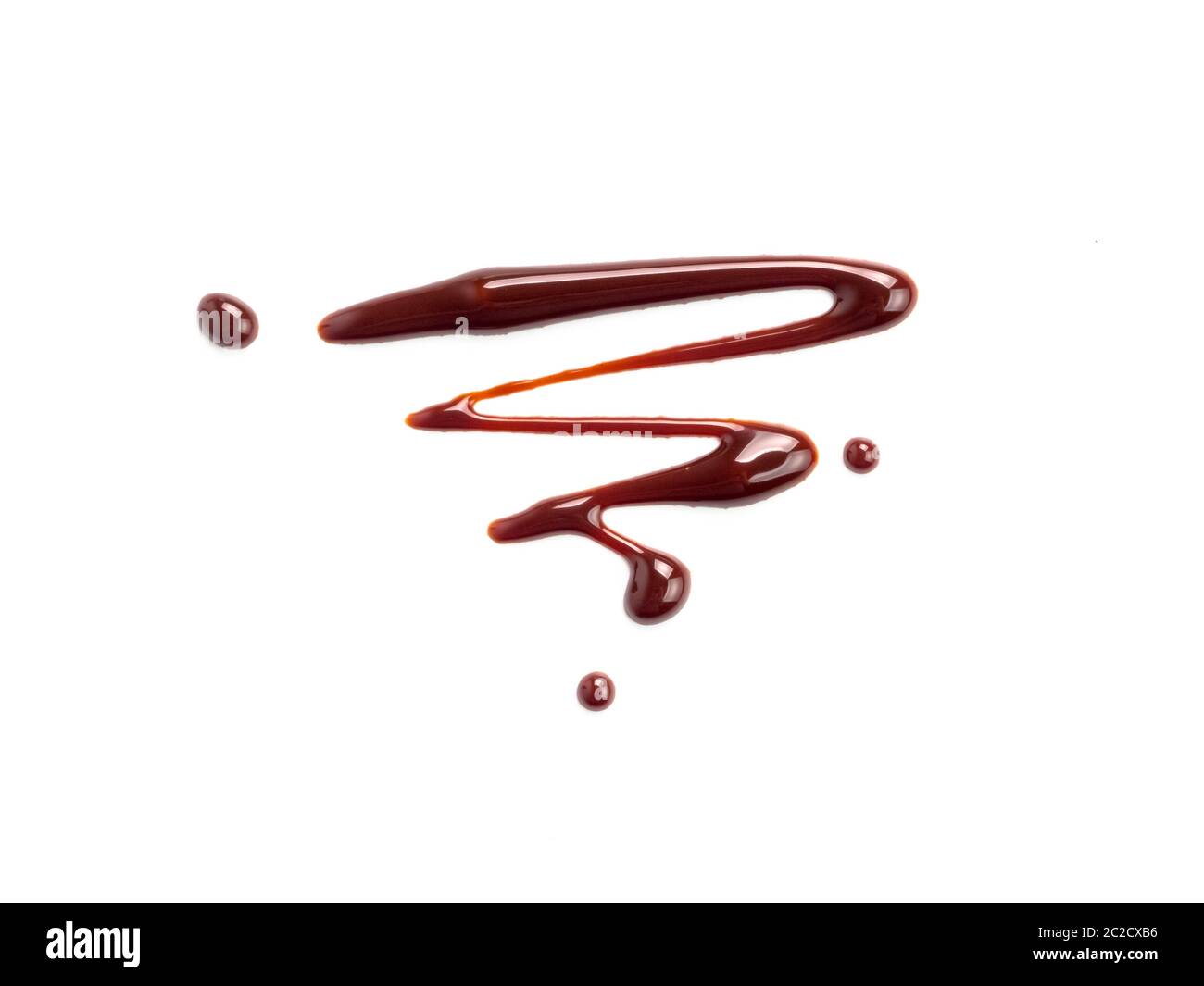 Chocolate sauce isolated on white background Stock Photo