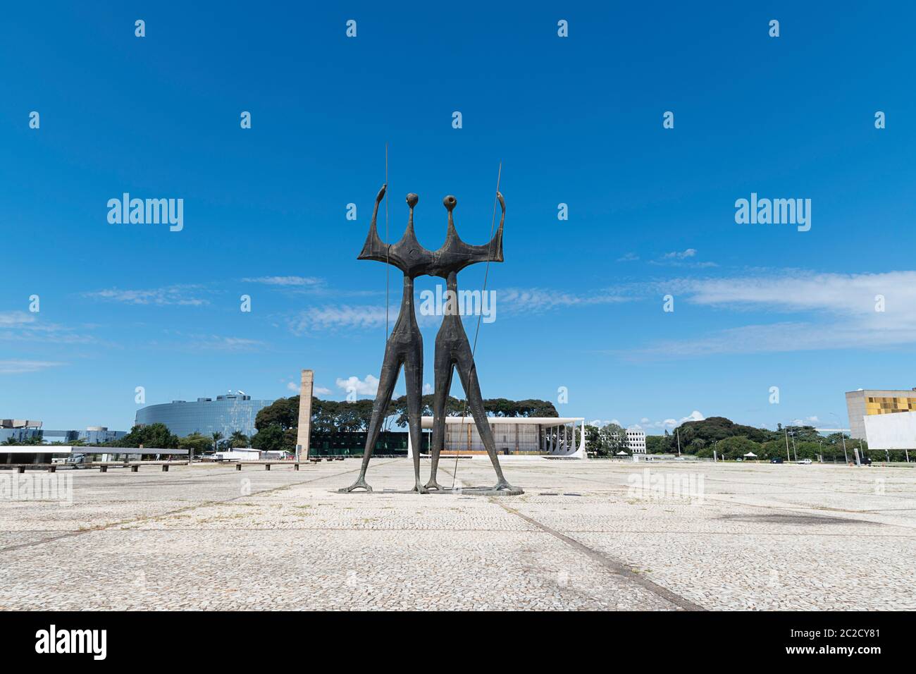 The Warriors sculpture, commonly known as The Candangos (Os Candangos, Os Dois Candangos) Stock Photo