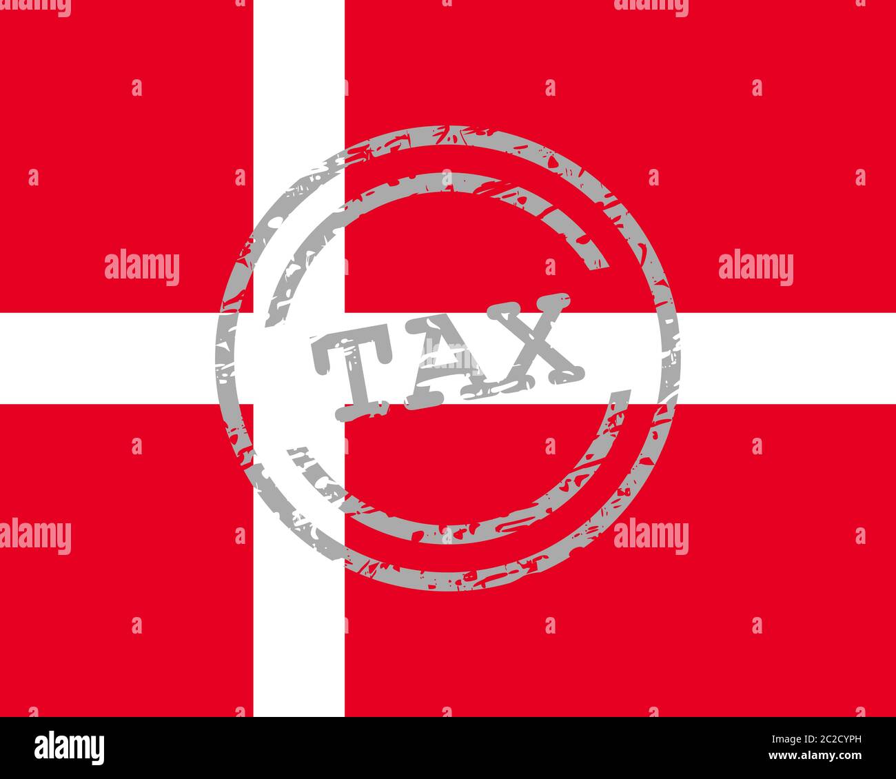 Tax stamp and flag of Denmark Stock Photo Alamy