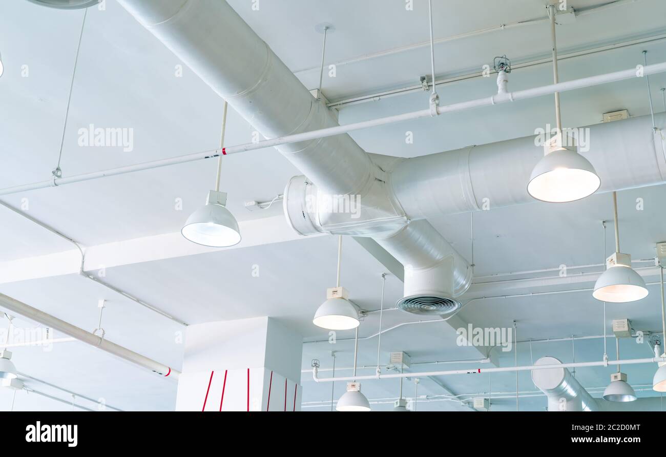 Air duct, automatic fire sprinkler safety system. Fire protection and