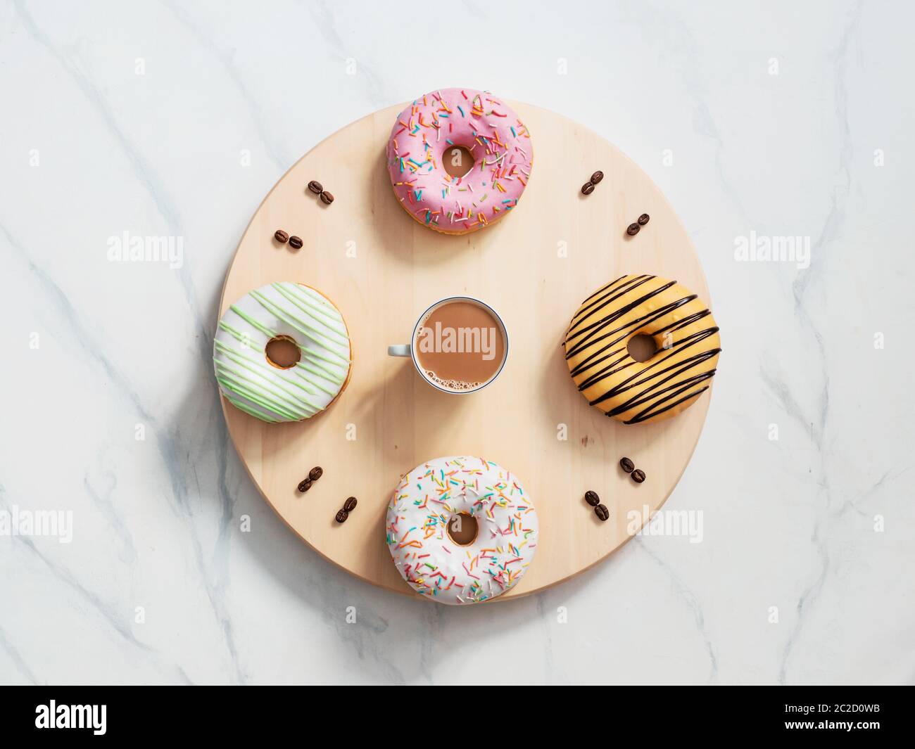 Coffee time and donuts time concept Stock Photo Alamy