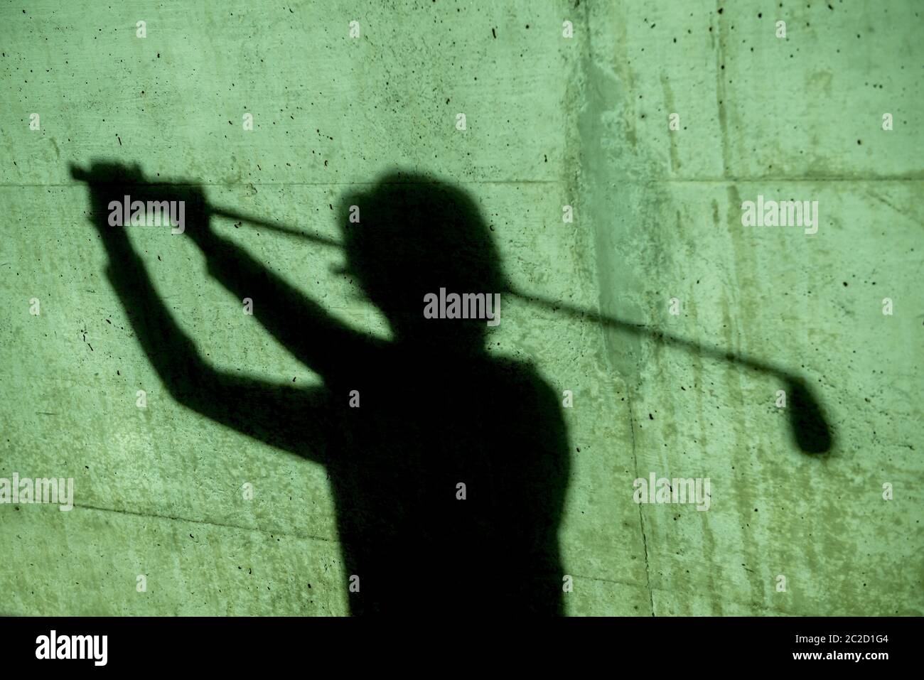 Golf Lessonn Shadow Female shadow cast on wall hi-res stock photography and images - Alamy
