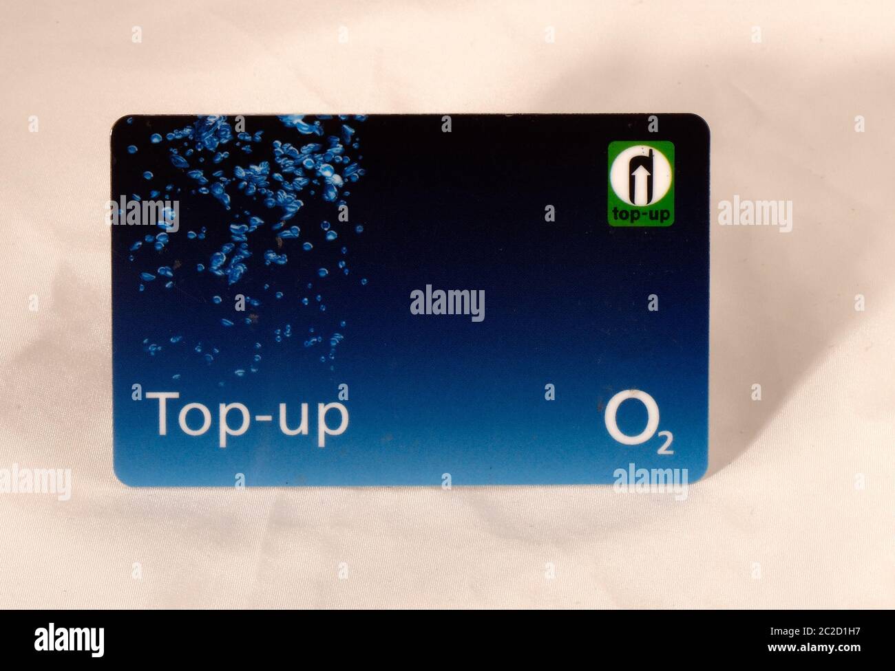 O2 topup card for mobile telephony credits Stock Photo Alamy