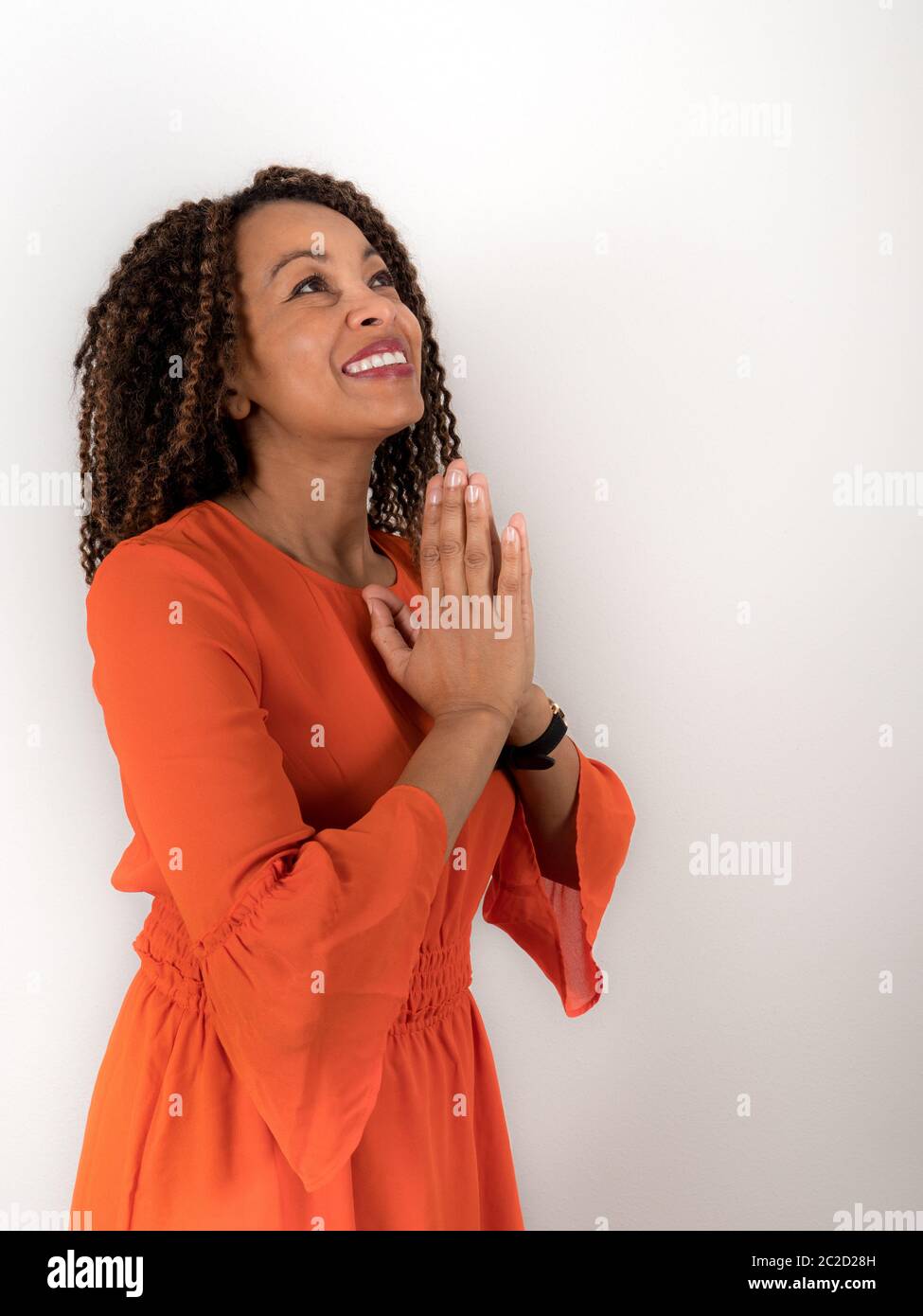 Woman praying african hi-res stock photography and images - Alamy