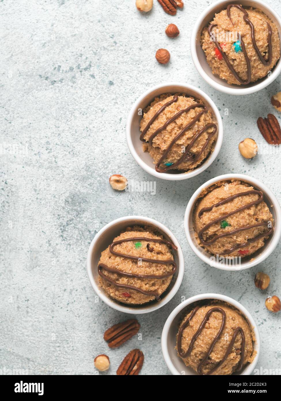 eatable raw monster cookie dough Stock Photo