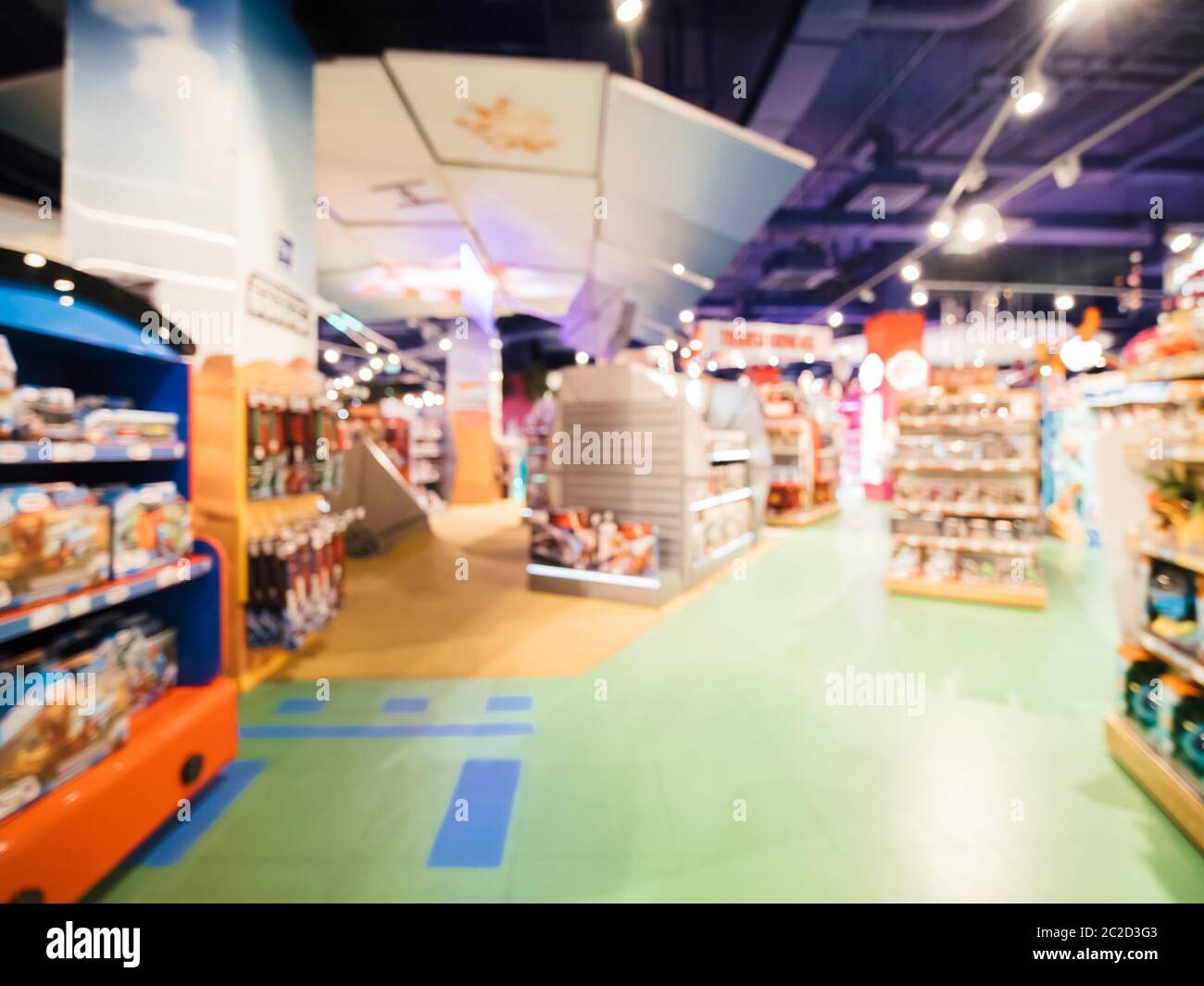 Blurred of kids toy store Stock Photo