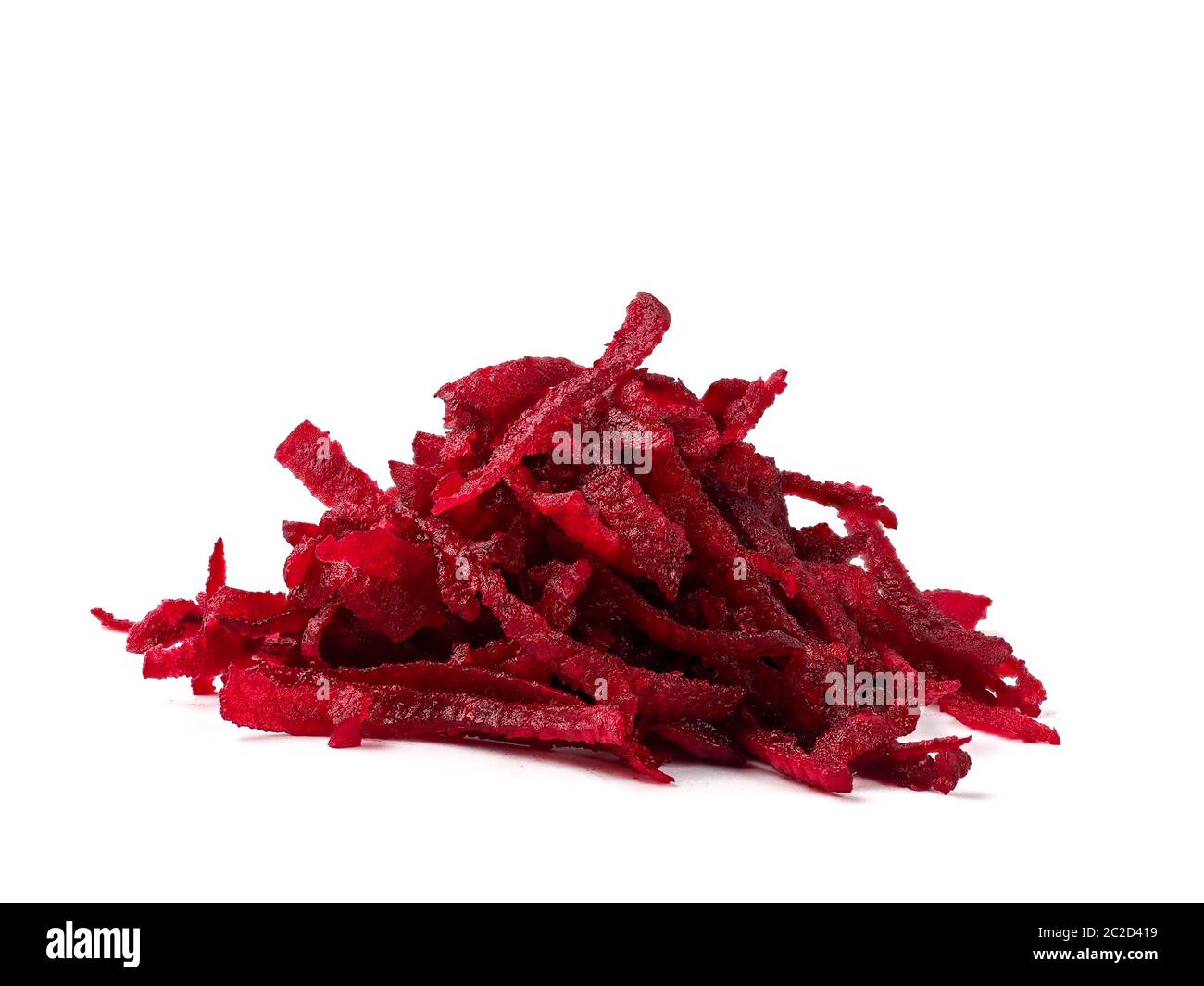 Grated beetroot isolated on white Stock Photo