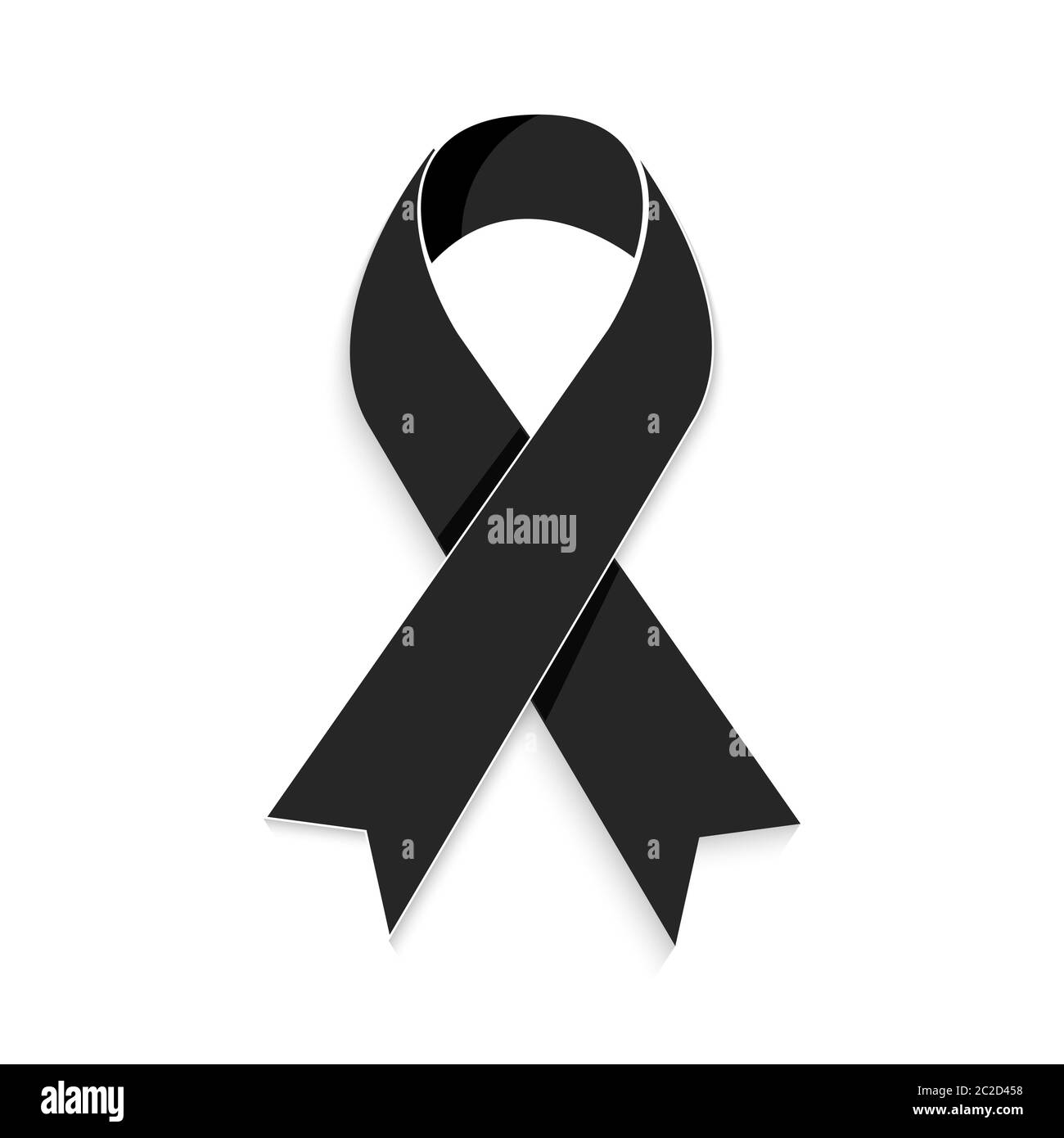 Mourning and melanoma support symbol Stock Vector