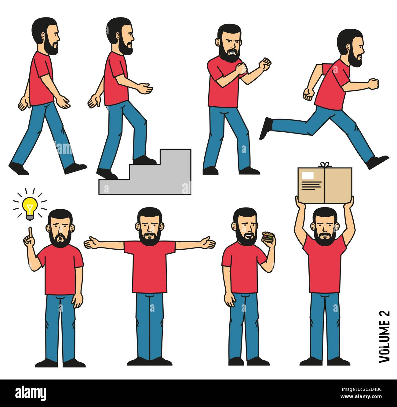 Young happy man holds Stock Vector Images Alamy Young happy man holds Stock Vector Images Alamy