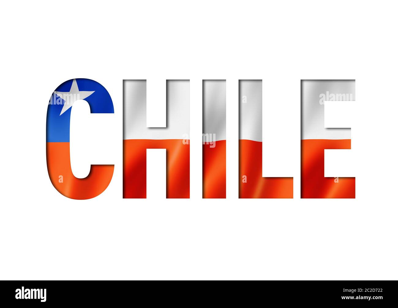 chilean flag text font. chile symbol background Stock Photo Alamy