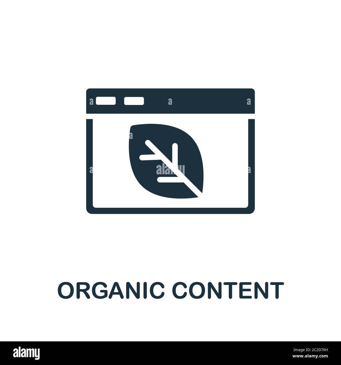 Organic Content icon. Simple element from content marketing collection ...