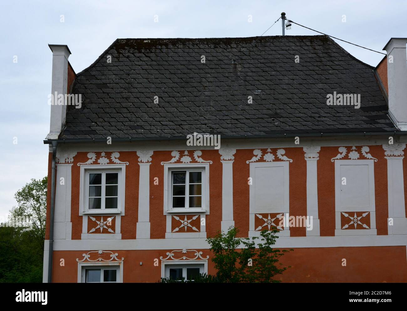 Historical house in Aschach Upper Austria Stock Photo