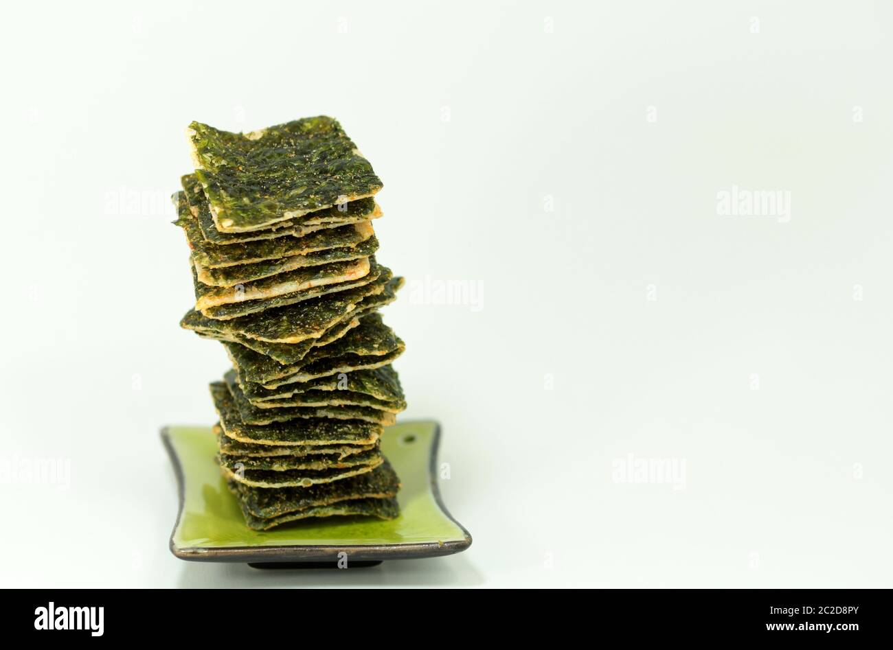 Seaweed rice crisps Stock Photo