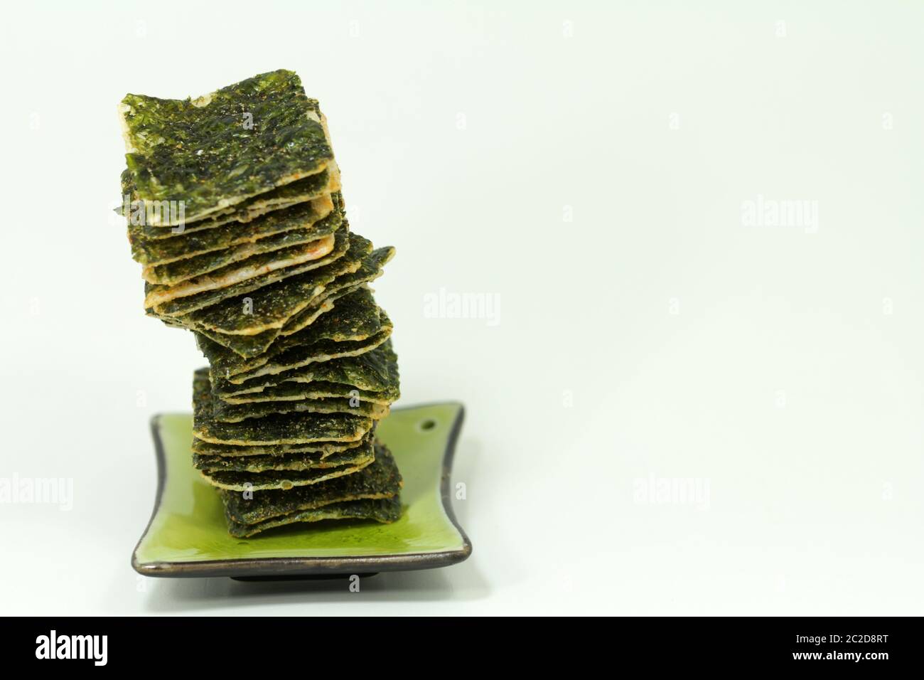Seaweed rice crisps Stock Photo