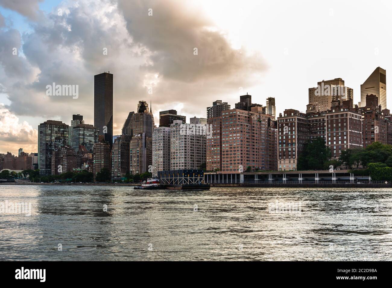 Cityscape of New York, the East River between Manhattan and Cityscape of New York, the East River between Manhattan and