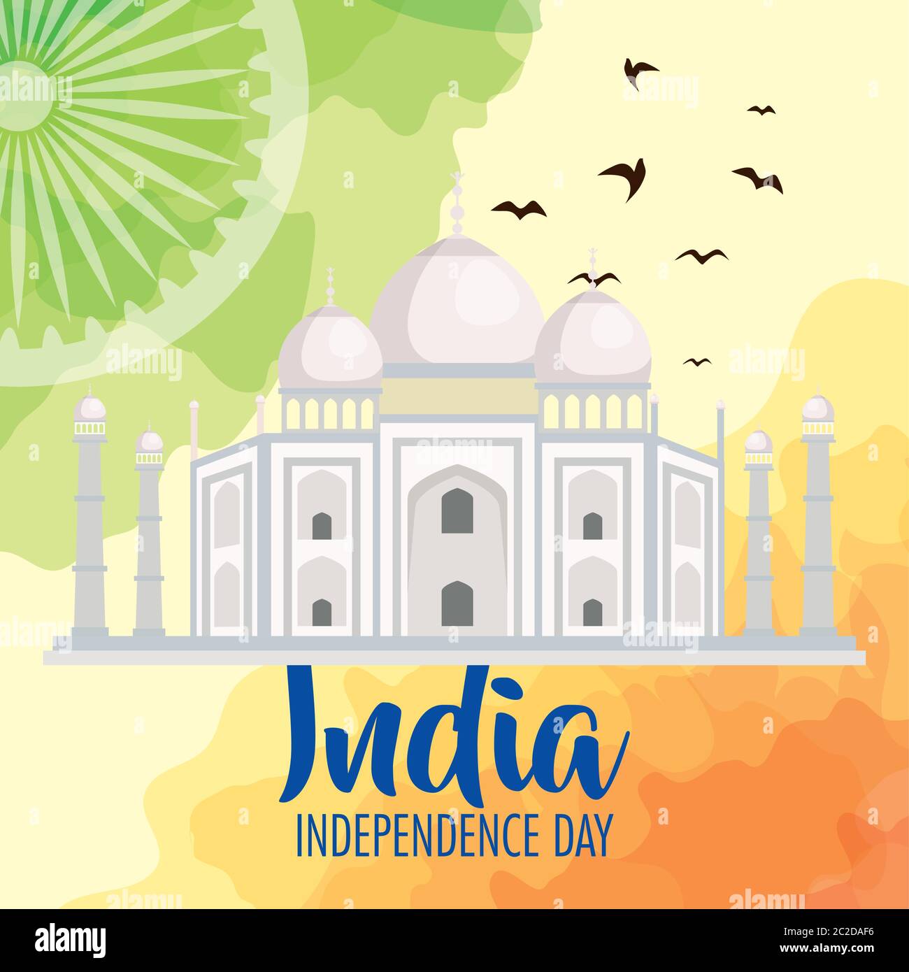 famous monument of india in background for happy independence day with ...