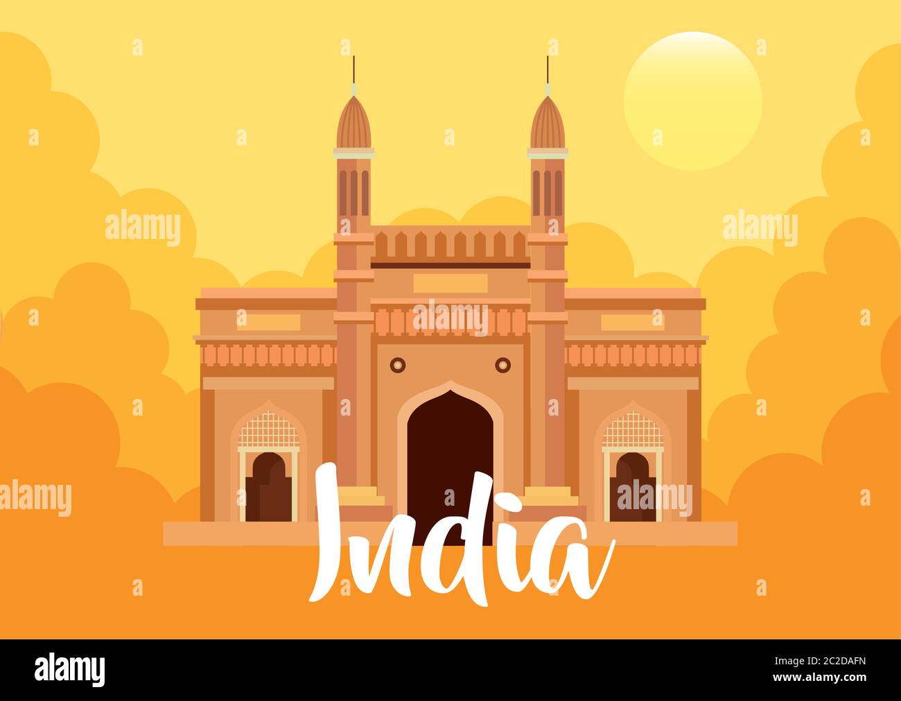 famous monument of india in background for happy independence day Stock ...