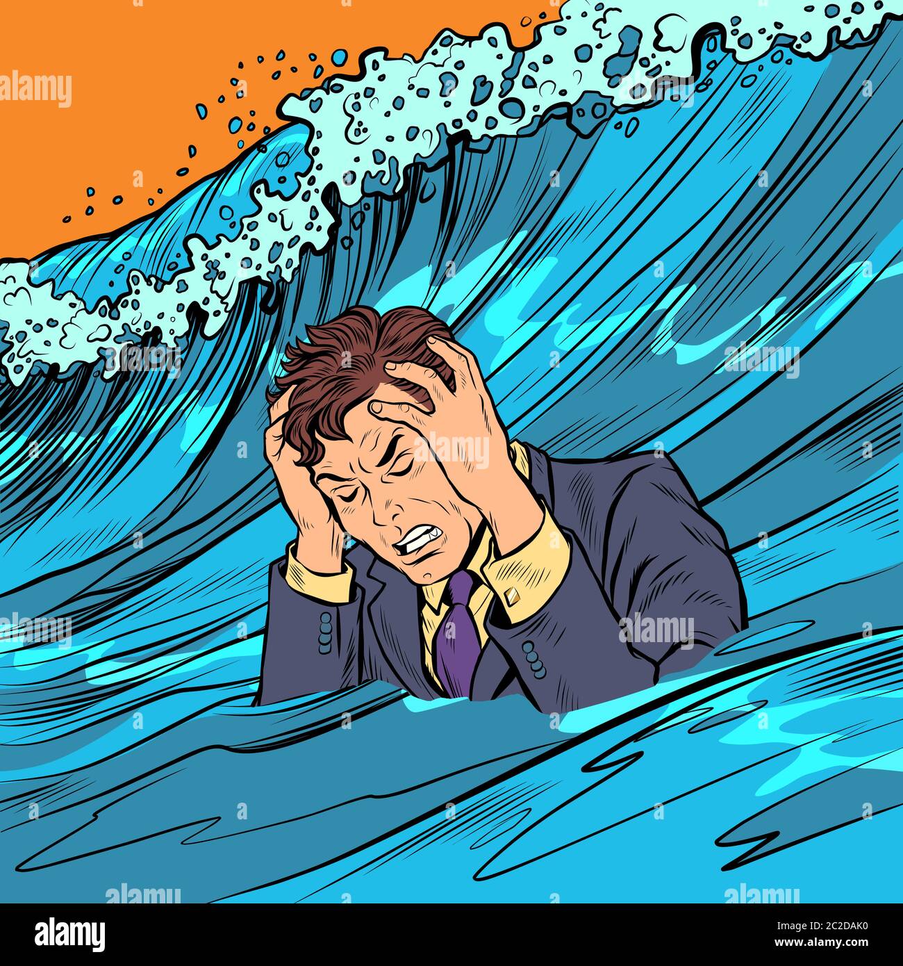 Tsunami Drawing High Resolution Stock Photography And Images Alamy