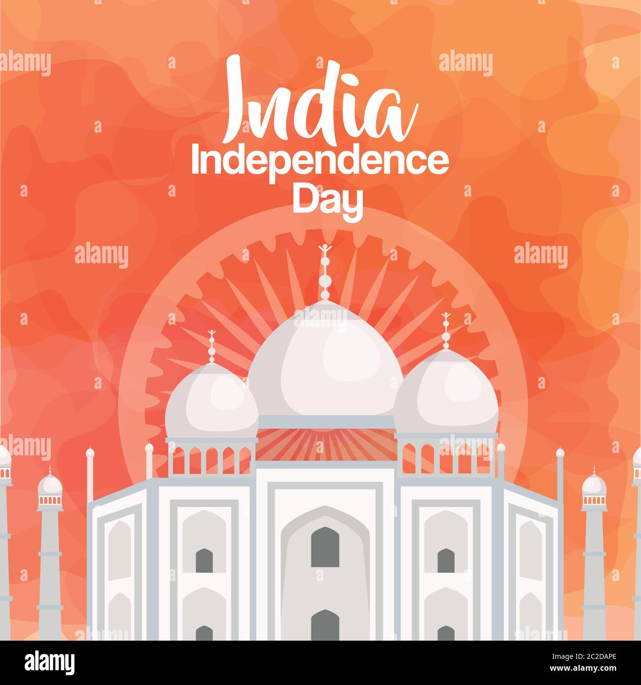famous monument of india in background for happy independence day Stock ...