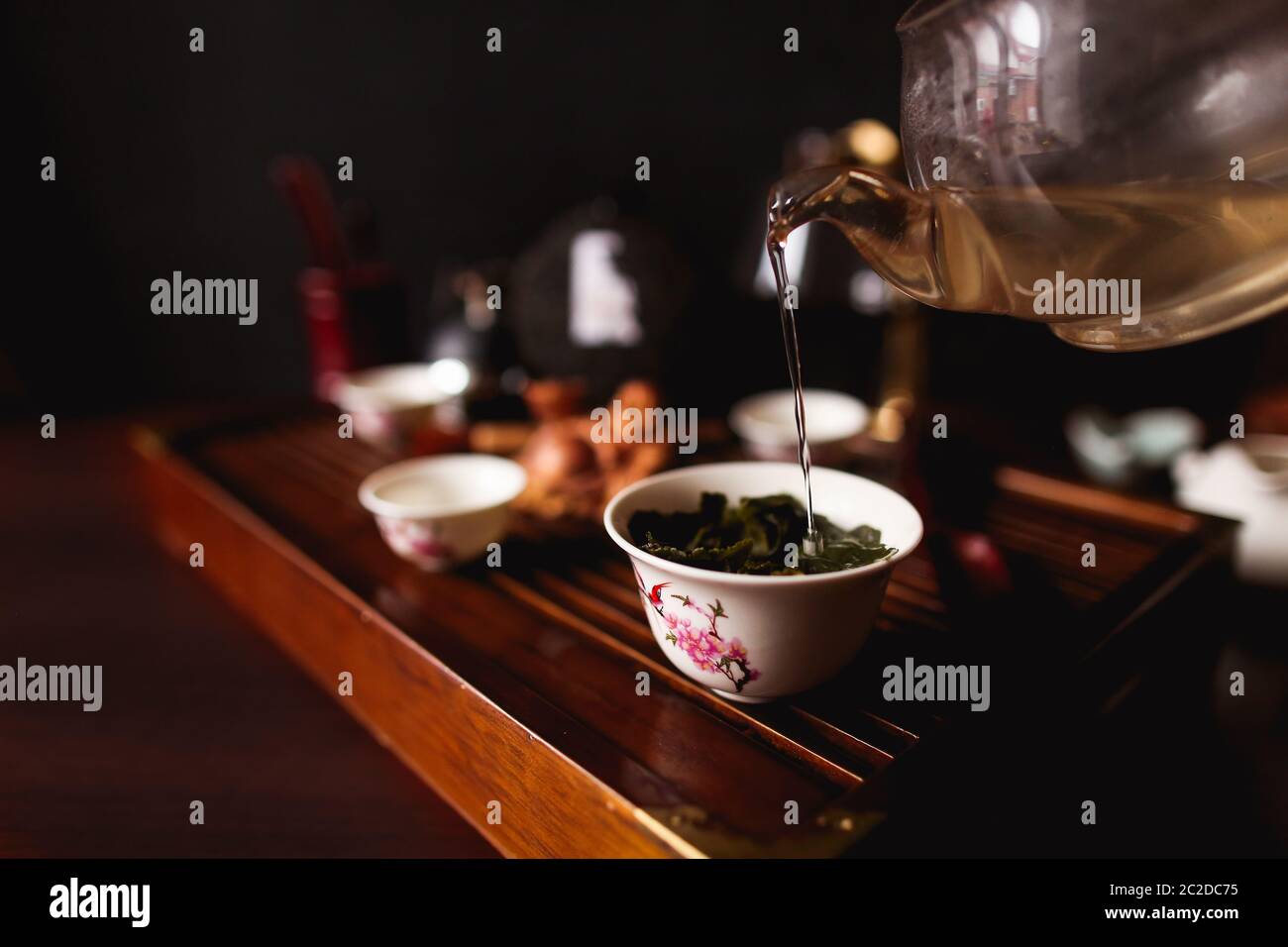 The Traditional Chinese tea ceremony. Soft selective focus Stock Photo ...