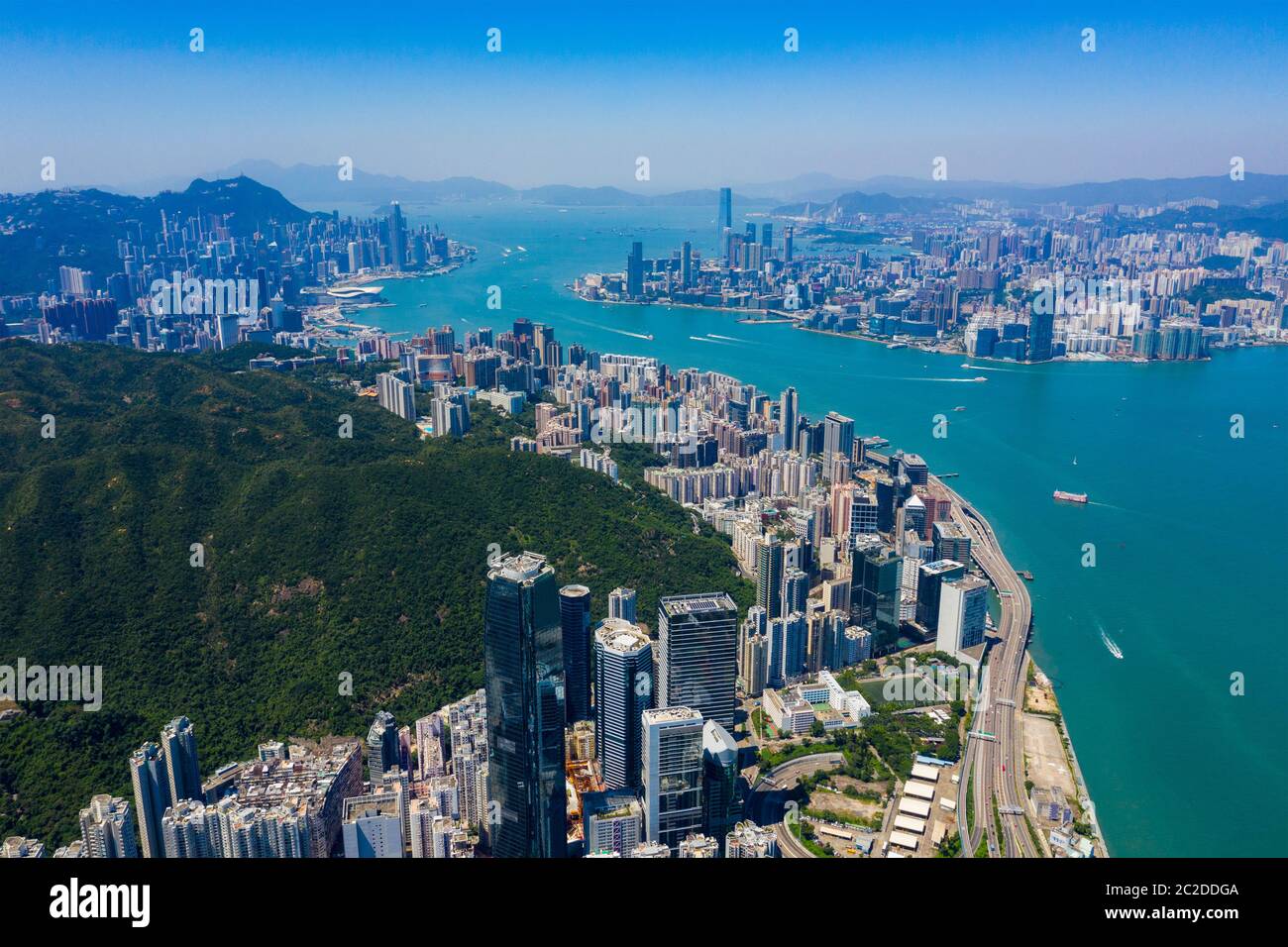 Hong kong harbour 2019 aerial hi-res stock photography and images - Alamy