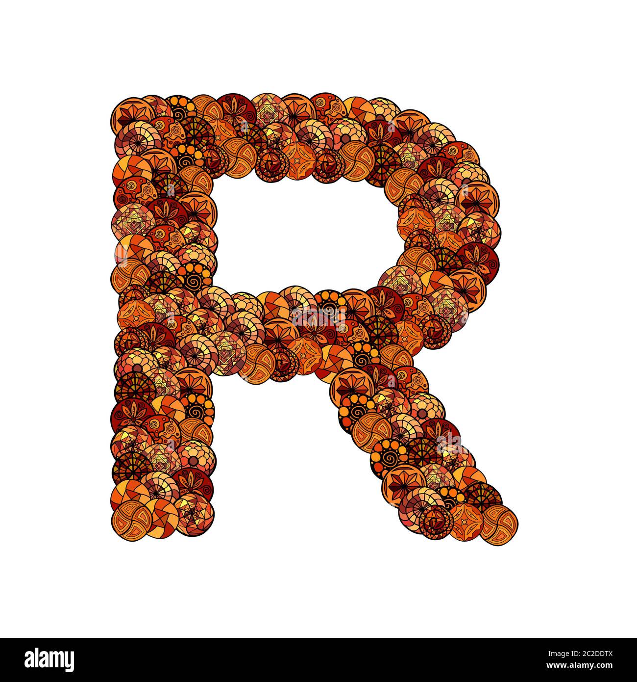 abstract font, made of ethnic elements - letter r Stock Photo - Alamy
