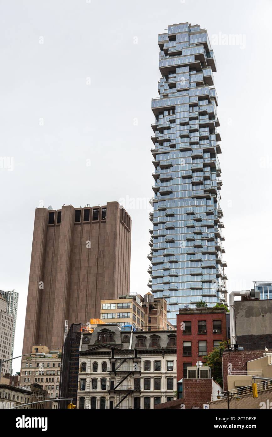 New York City / USA JUN 27 2018 56 Leonard Street skyscraper in