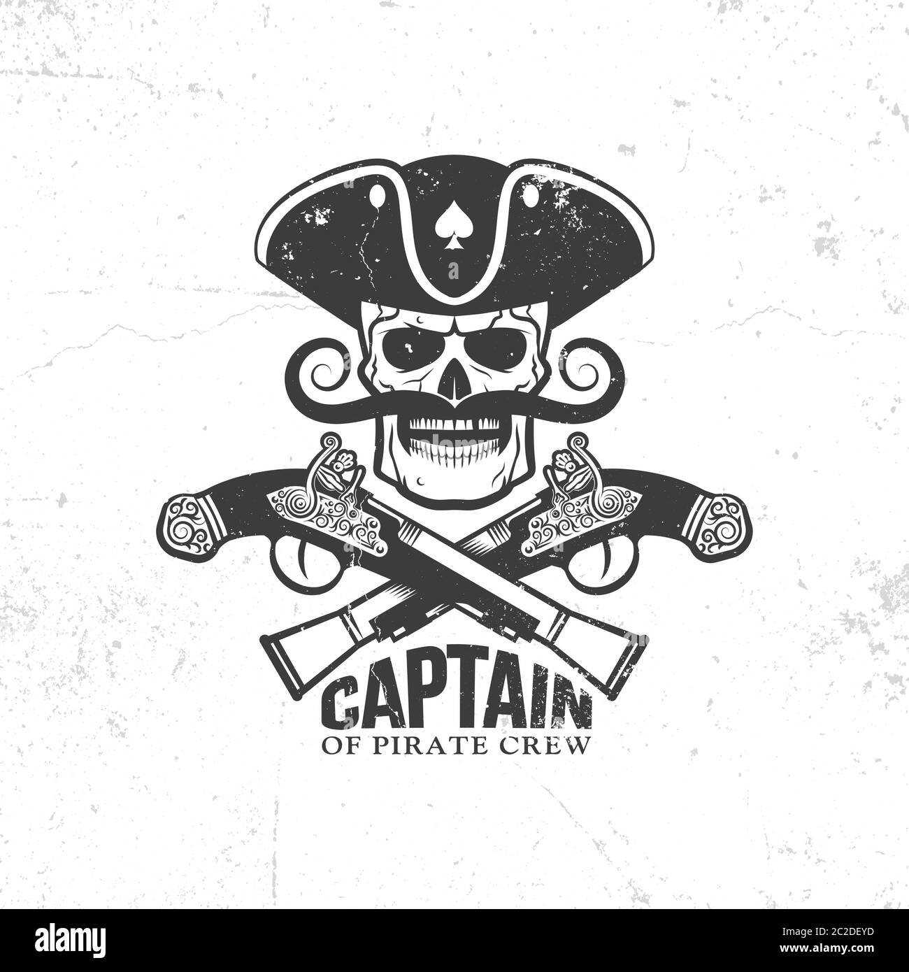 Retro Pirate Logo Stock Vector