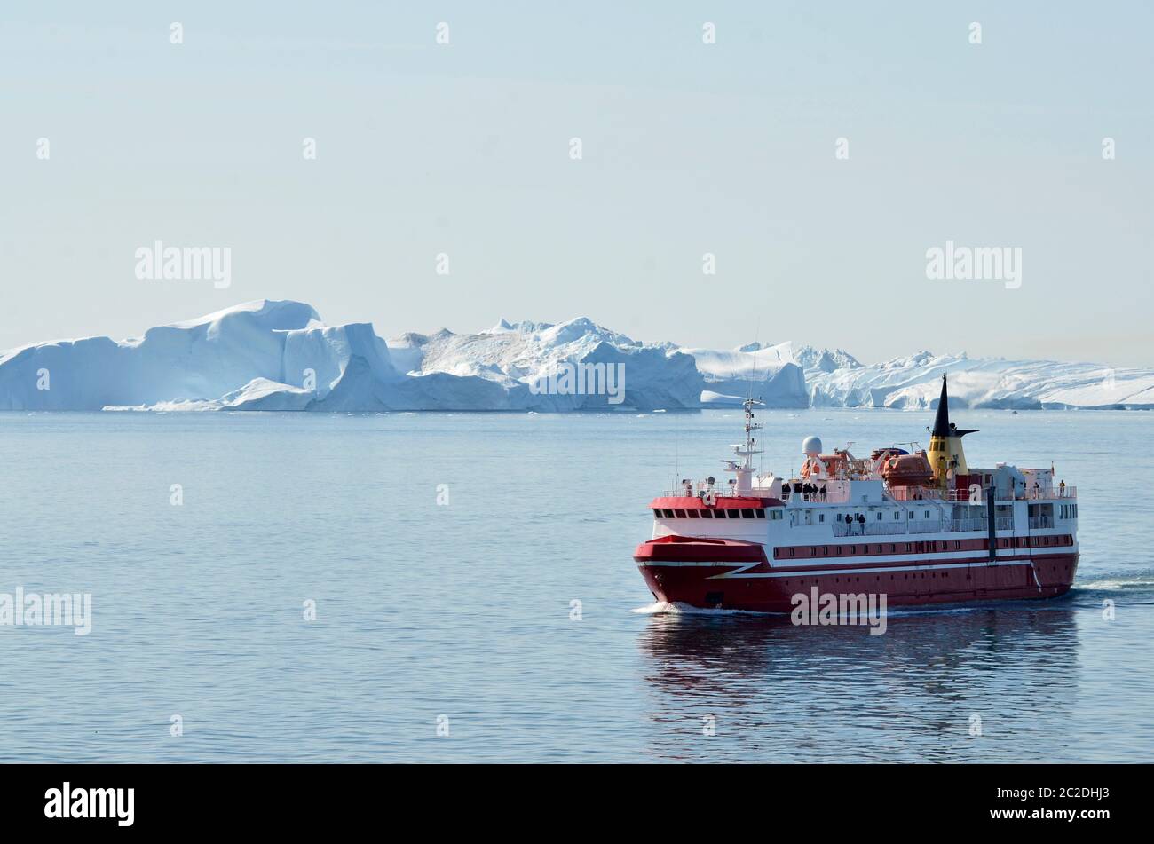 Fährschiff in der Diskobucht, Grönland Stock Photo