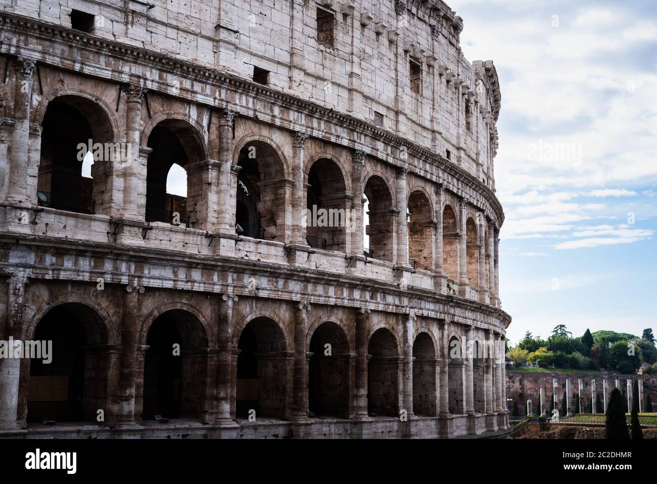 The huge and mythical Colosseum in Rome, Italy Stock Photo