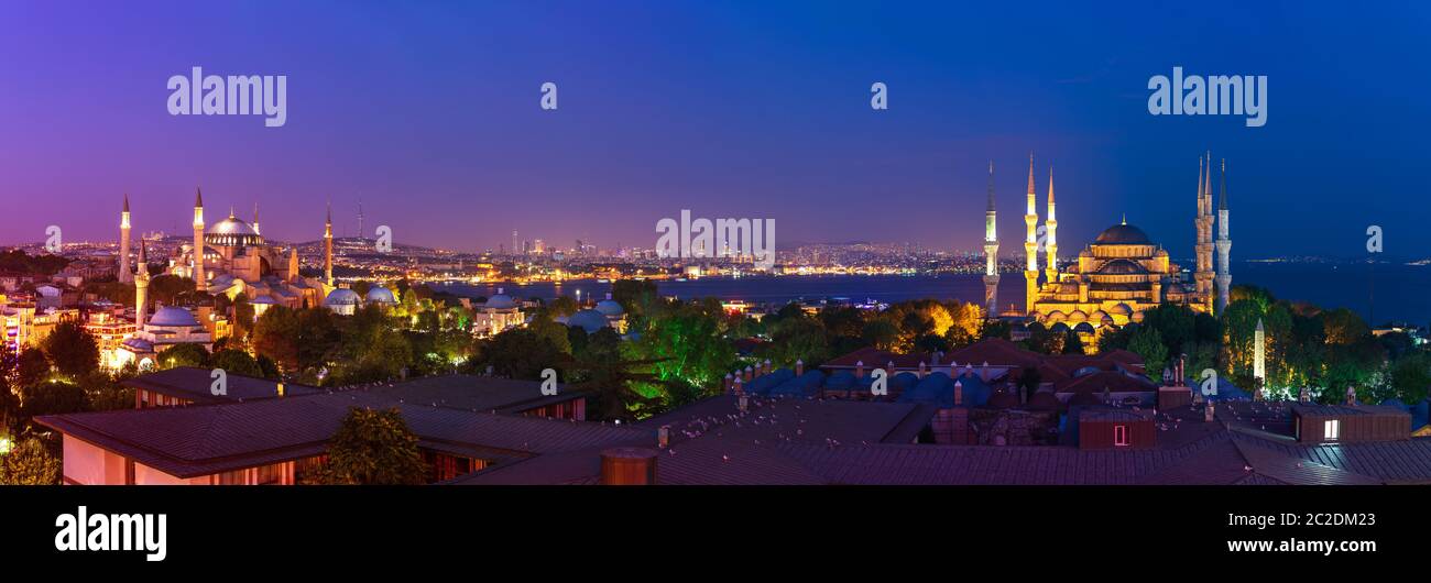 Bebek neighborhood on the bank of the Bosphorus Straight, Istanbul, Turkey. Stock Photo