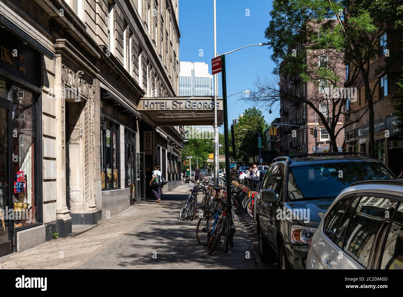 New York, City / USA JUL 10 2018 Clark Street Subway Station