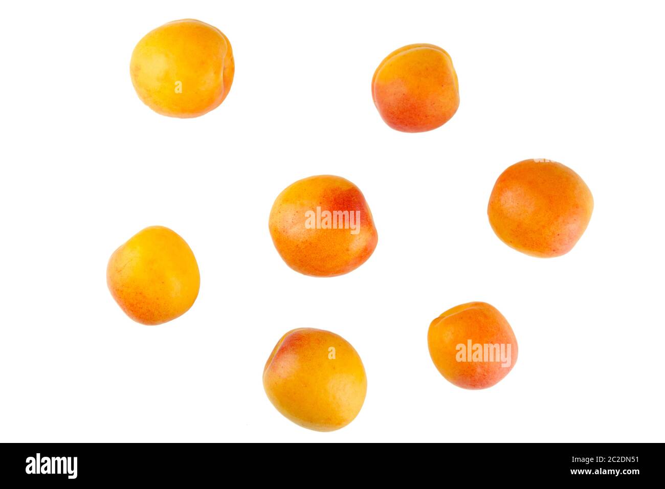 Isolated group of apricots on white background with clipping path Stock ...