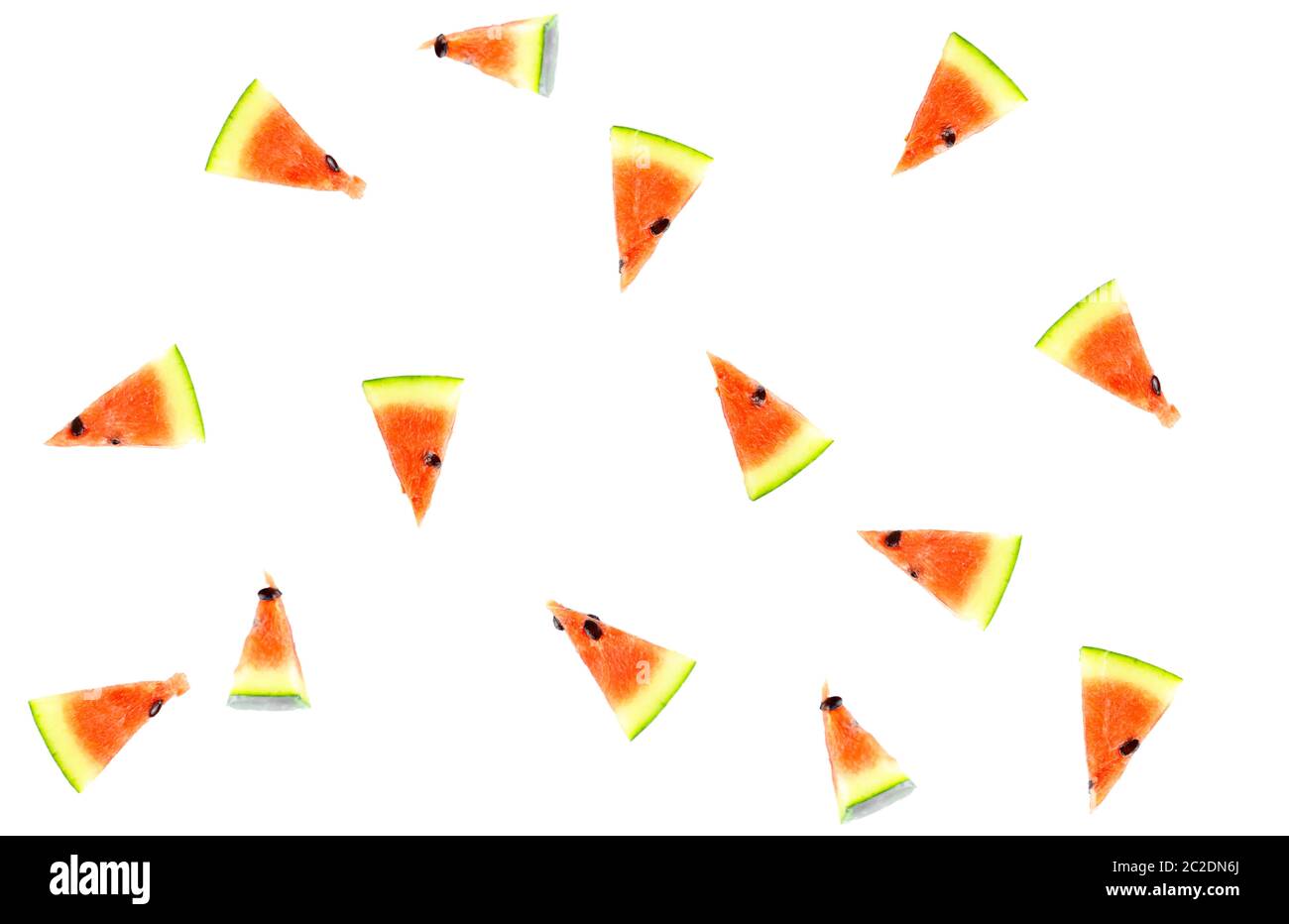 Pattern with fresh ripe red watermelon on white background Stock Photo ...