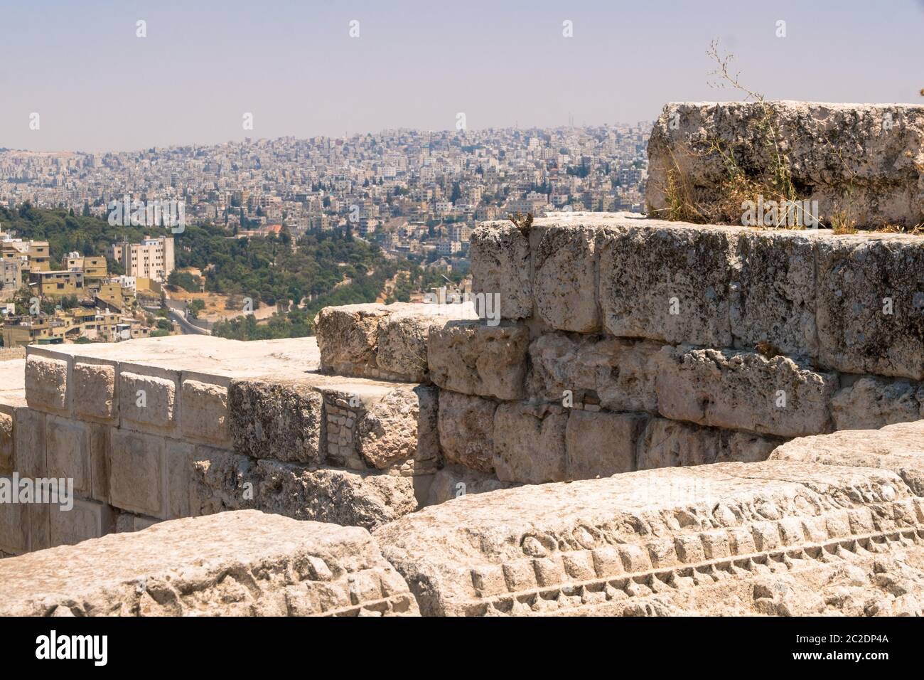 Ruins in Amman cìtadel Stock Photo