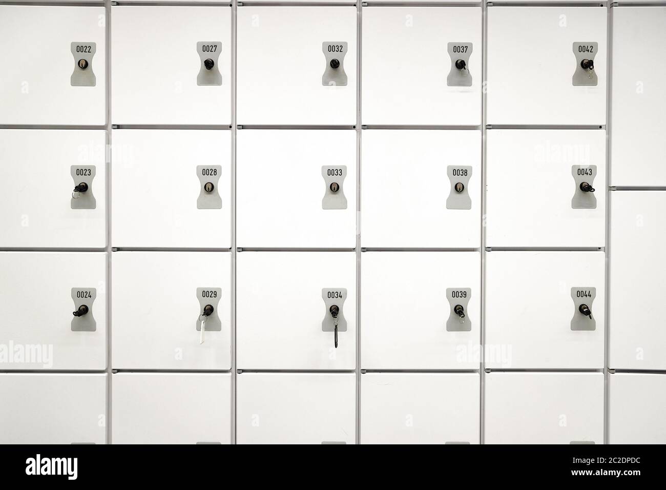Array of safety lockers for luggage Stock Photo - Alamy