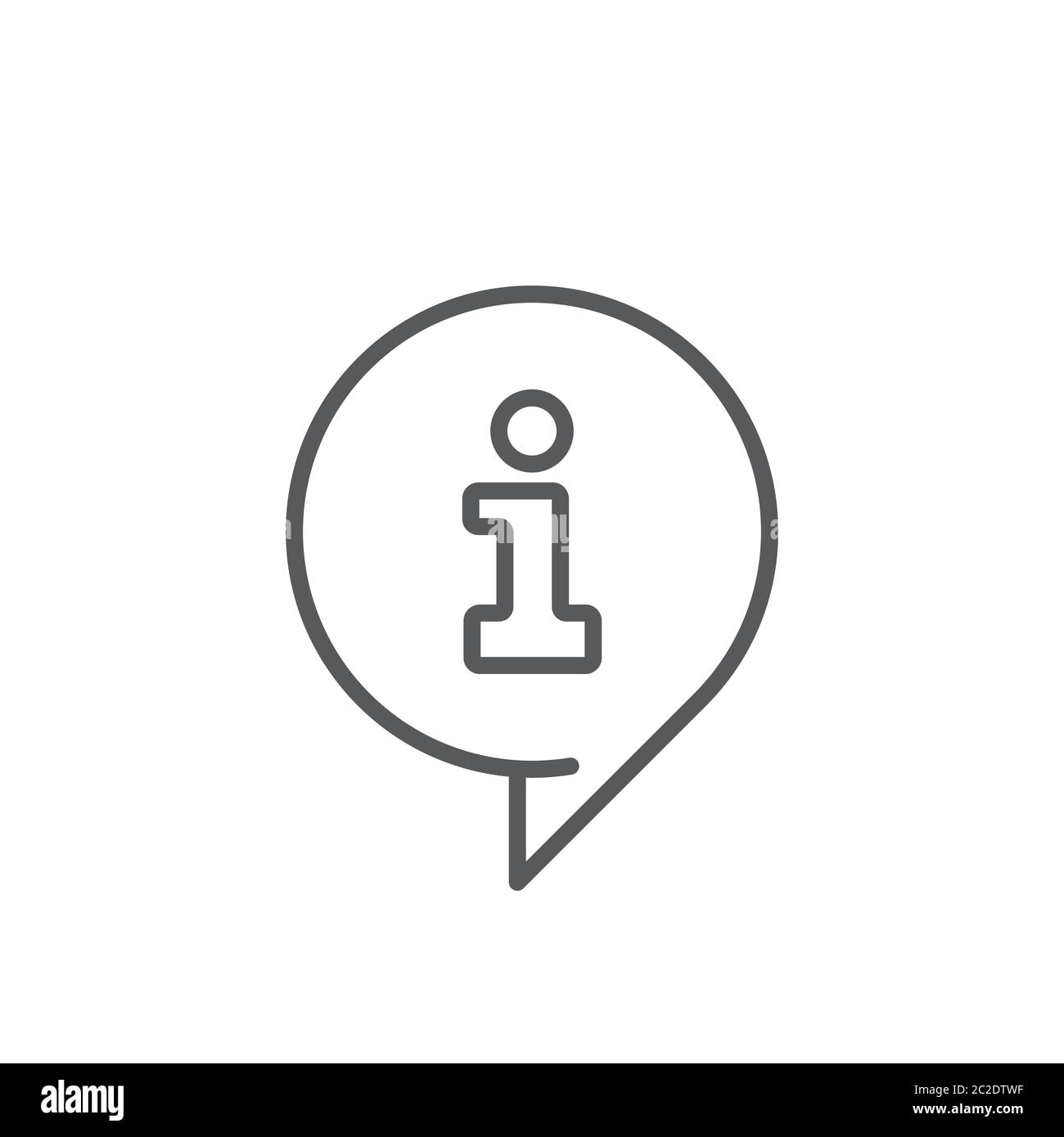 Information vector icon symbol isolated on white background Stock Vector