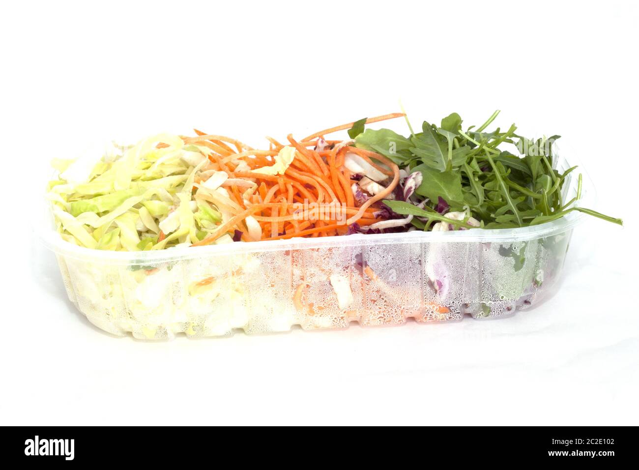 mixed tricolor salad in a tray Stock Photo