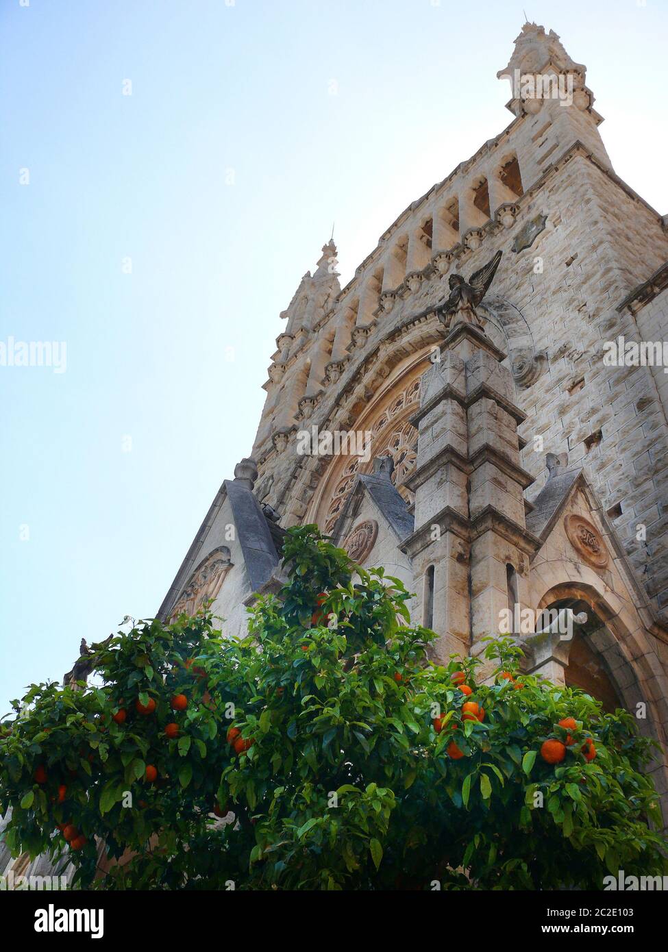 Church of S?ller on Mallorca Stock Photo