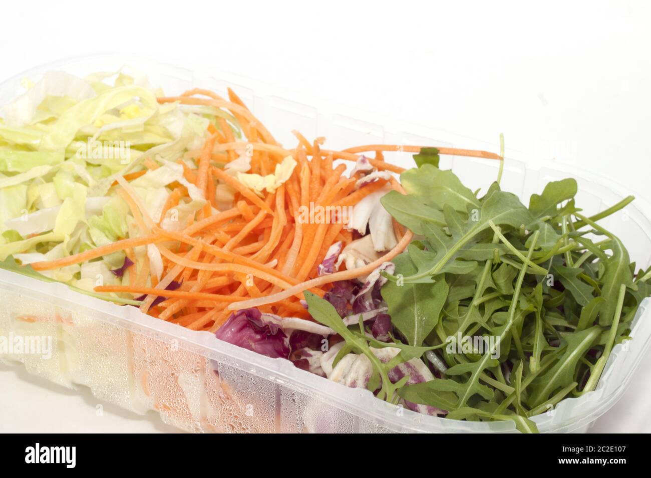 mixed tricolor salad in a tray Stock Photo