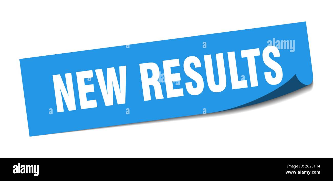 new results sticker. new results square isolated sign. new results ...