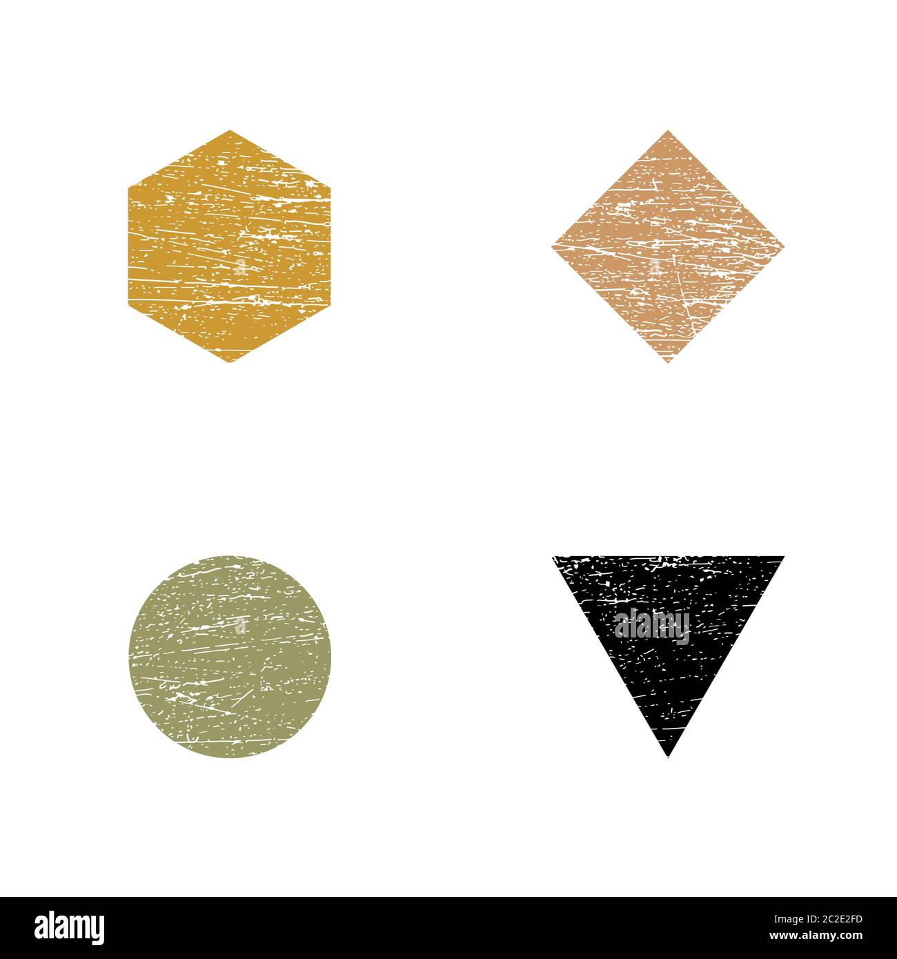 Grunge vector design concept, isolated on white background. Stock Vector