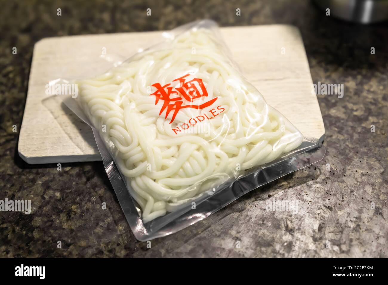 pack of noodles with the word noodles in Chinese characters Stock Photo