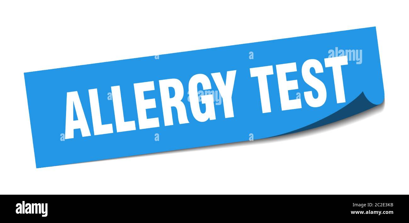 Allergy test sticker sign hi-res stock photography and images - Alamy