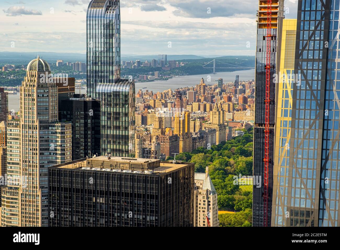 Upper West Side and Central Park of New York cityscape view from