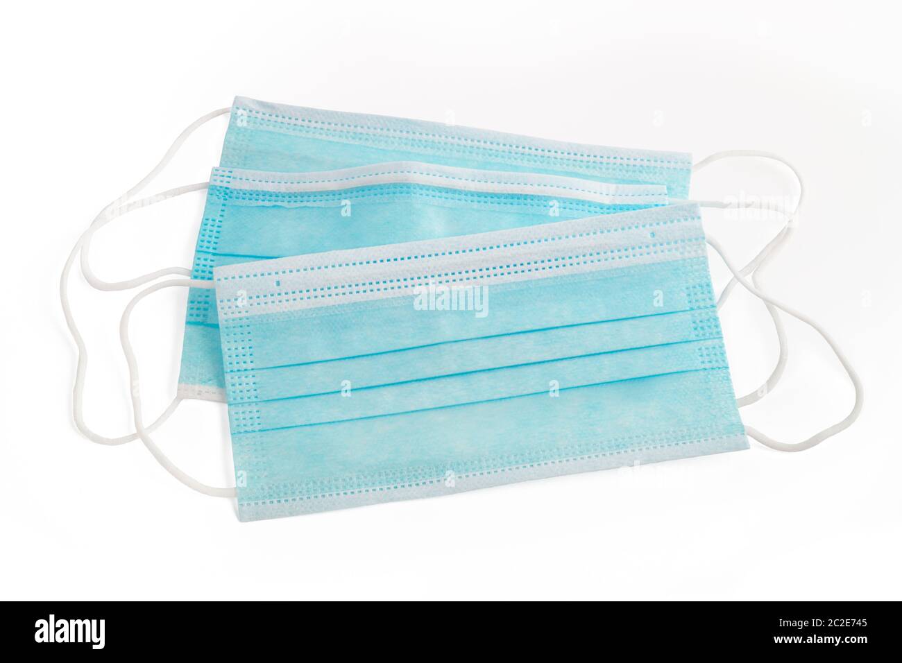 Disposable Filter Masks isolated on white background Stock Photo